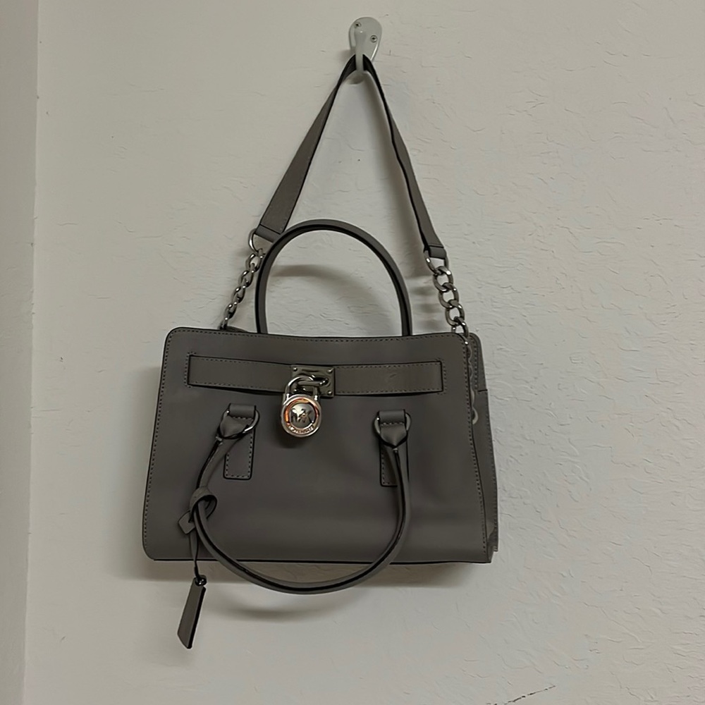 Michael Kors Hamilton Saffiano Gray Tote